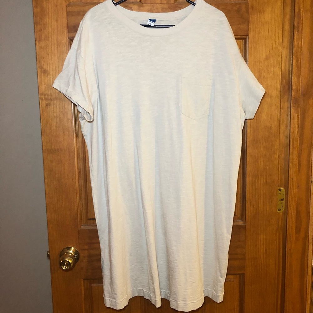 OLD NAVY WOMEN’S MINI POCKET TEE SHIRT DRESS, SIZE XXL TALL, COLOR WISHBONE